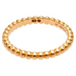 Pre Owned خاتم فان كليف أ& آربلز بيرليه ذهب وردي عيار 18 مقاس 49 موديل صغير 