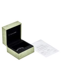 مملوكة مسبقًا سوار فان كليف & اربلز بيرليه ذهب أبيض بالشعار مقاس متوسط - ميديوم