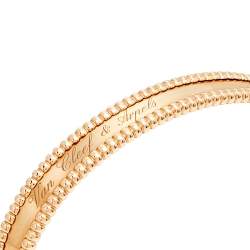 مملوكة مسبقًا Van Cleef & Arpels Perlee Signature 18K Rose Gold Bangle Bracelet M