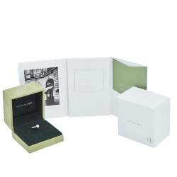 مملوكة مسبقًا Van Cleef & Arpels Icone Solitare 0.32 ct Diamond Platinum Ring Size 50