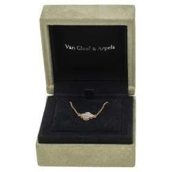 Pre Owned Van Cleef & Arpels Sweet Alhambra Mother of Pearl 18k Yellow Gold Bracelet