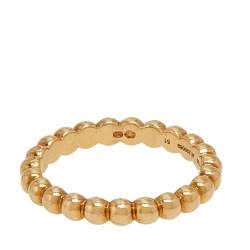 مملوكة مسبقًا Van Cleef & Arpels Perlee Pearls of 18K Yellow Gold Medium Band Ring Size 51
