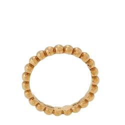 مملوكة مسبقًا Van Cleef & Arpels Perlee Pearls of 18K Yellow Gold Medium Band Ring Size 51