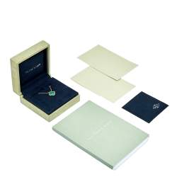 Pre Owned Van Cleef & Arpels Vintage Alhambra 18K Yellow Gold Malachite Pendant Necklace