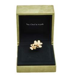 مملوكة مسبقًا  Van Cleef & Arpels Frivole Between the Finger Diamond 18K Yellow Gold Ring Size 54