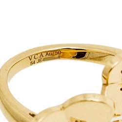 مملوكة مسبقًا  Van Cleef & Arpels Frivole Between the Finger Diamond 18K Yellow Gold Ring Size 54