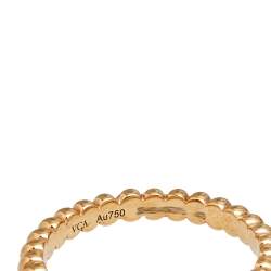 مملوكة مسبقًا Van Cleef & Arpels Perlee Small Model 18k Rose Gold Band Ring Size 43