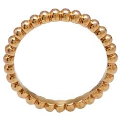 مملوكة مسبقًا Van Cleef & Arpels Perlee Small Model 18k Rose Gold Band Ring Size 43