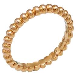 مملوكة مسبقًا Van Cleef & Arpels Perlee Small Model 18k Rose Gold Band Ring Size 43