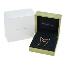 Pre Owned سوار فان كليف آند اربلز سويت ألهامبرا ذهب وردي عيار 18 قيراط وعقيق أحمر قلب  