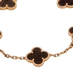 Pre Owned سوار فان كليف آند اربلز فينتدج الهامبرا 5 ذهب وردي عيار 18 وخشب 19 سم