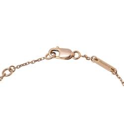 Pre Owned Van Cleef & Arpels Sweet Alhambra Carnelian 18k Rose Gold Bracelet