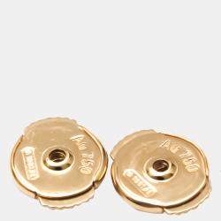 Pre Owned Van Cleef & Arpels Sweet Alhambra 18K Rose Gold Carnelian Earrings