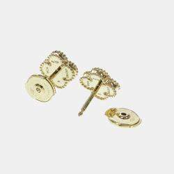 Pre Owned Van Cleef & Arpels Sweet Alhambra 18K Yellow Gold Mother Of Pearl Earrings 