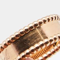 Pre Owned دبلة فان كليف آند اربلز ذهب وردي عيار 18 شعار بيرليه مقاس 56