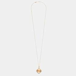 مملوكة مسبقًا Van Cleef & Arpels Magic Alhambra Guilloché 18k Yellow Gold Long Pendant Necklace