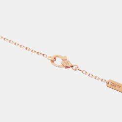 Pre Owned Van Cleef & Arpels Vintage Alhambra 18K Rose Gold Diamond Necklace