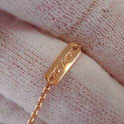 Pre Owned Van Cleef & Arpels Vintage Alhambra 18K Rose Gold Diamond Necklace