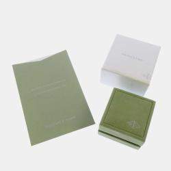 Pre Owned Van Cleef & Arpels Vintage Alhambra 18K Rose Gold Diamond Rhodonite Necklace