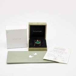 Pre Owned Van Cleef & Arpels Magic Alhambra Malachite 18K Yellow Gold Long Pendant Necklace