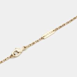 Pre Owned Van Cleef & Arpels Magic Alhambra Malachite 18K Yellow Gold Long Pendant Necklace