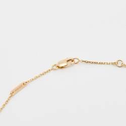 Pre Owned Van Cleef & Arpels Sweet Alhambra Mother of Pearl 18k Yellow Gold Pendant Necklace