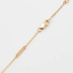Pre Owned Van Cleef & Arpels Sweet Alhambra Mother of Pearl 18k Yellow Gold Pendant Necklace