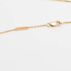 Pre Owned Van Cleef & Arpels Sweet Alhambra Mother of Pearl 18k Yellow Gold Pendant Necklace