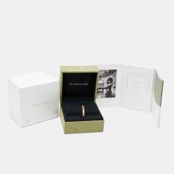 Pre Owned Van Cleef & Arpels Perlée Sweet Clovers Diamonds 18k Yellow Gold Medium Model Bracelet S