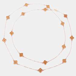 Van Cleef & Arpels Sweet Alhambra 18K Rose Gold Necklace Van Cleef & Arpels