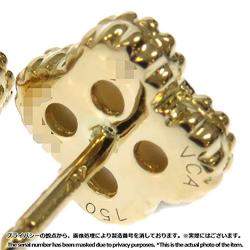 Pre Owned Van Cleef & Arpels Sweet Alhambra 18K Yellow Gold Mother Of Pearl Earrings