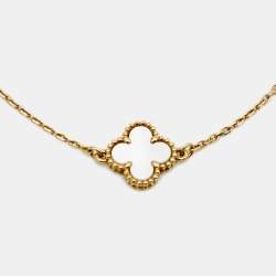 Pre Owned Van Cleef & Arpels Sweet Alhambra Mother of Pearl 18K Yellow Gold Bracelet