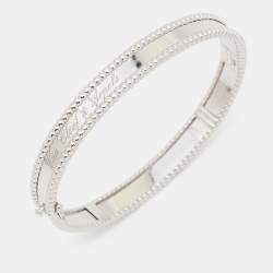 Pre Owned Van Cleef & Arpels Perlée Signature 18k White Gold Bracelet M