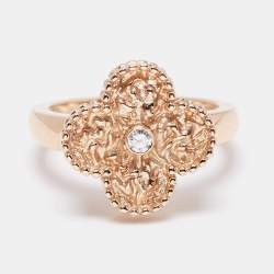 مملوكة مسبقًا خاتم فان كليف أند أربلز فينتدج ألامبرا ذهب وردي عيار 18 ألماس مقاس 52