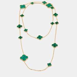 Van Cleef & Arpels Magic Alhambra Necklace, 16 Motifs, Pampillonia  Jewelers