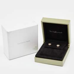 Pre Owned Van Cleef & Arpels Sweet Alhambra Mother of Pearl 18k Yellow Gold Stud Earrings