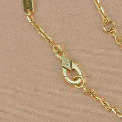 Pre Owned Van Cleef & Arpels Magic Alhambra 18K Yellow Gold Malachite Necklace