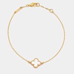 مملوكة مسبقًا Van Cleef & Arpels Sweet Alhambra Mother of Pearl 18k Yellow Gold Bracelet