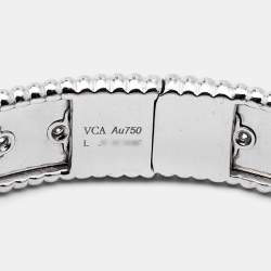 Van Cleef & Arpels Perlée Clover Diamonds 18k White Gold Bracelet L