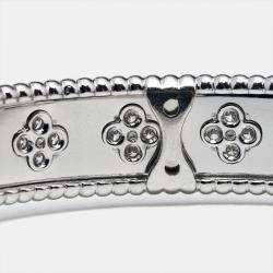 Van Cleef & Arpels Perlée Clover Diamonds 18k White Gold Bracelet L