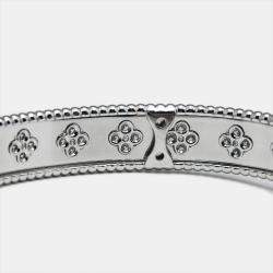Van Cleef & Arpels Perlée Clover Diamonds 18k White Gold Bracelet L