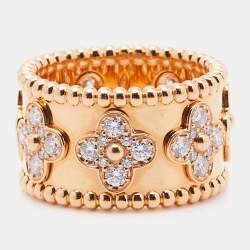 Van Cleef & Arpels 18K Rose Gold Perlee Ring-NYShowplace