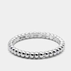 Van Cleef & Arpels Perlée Pearls 18k White Gold Small Model Ring Size 49