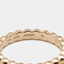Van Cleef & Arpels Perlée Pearls 18k Rose Gold Medium Model Ring Size 50