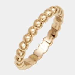 Van Cleef & Arpels Perlée Pearls 18k Rose Gold Medium Model Ring Size 50