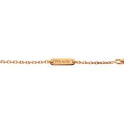 Pre Owned Van Cleef & Arpels Sweet Alhambra 18K Rose Gold Carnelian Necklace