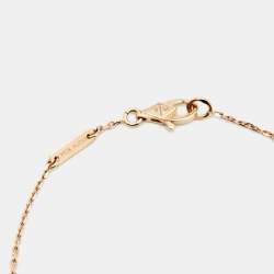 Pre Owned Van Cleef & Arpels Sweet Alhambra Heart Carnelian 18k Rose Gold Bracelet