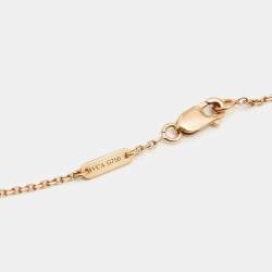 Pre Owned Van Cleef & Arpels Sweet Alhambra Carnelian 18k Rose Gold Bracelet
