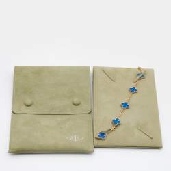 مملوكة مسبقًا سوار فان كليف أند أربلز ستيشن فينتدج ألامبرا ذهب أصفر عيار 18 وعقيق 5 حليات