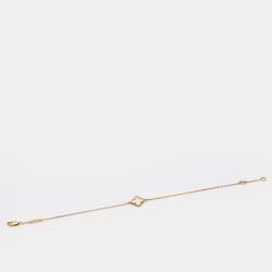 Pre Owned Van Cleef & Arpels Sweet Alhambra Mother of Pearl 18k Yellow Gold Bracelet